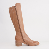 Ronel Dark Tan Leather Boots - DJANGO AND JULIETTE | Shouz