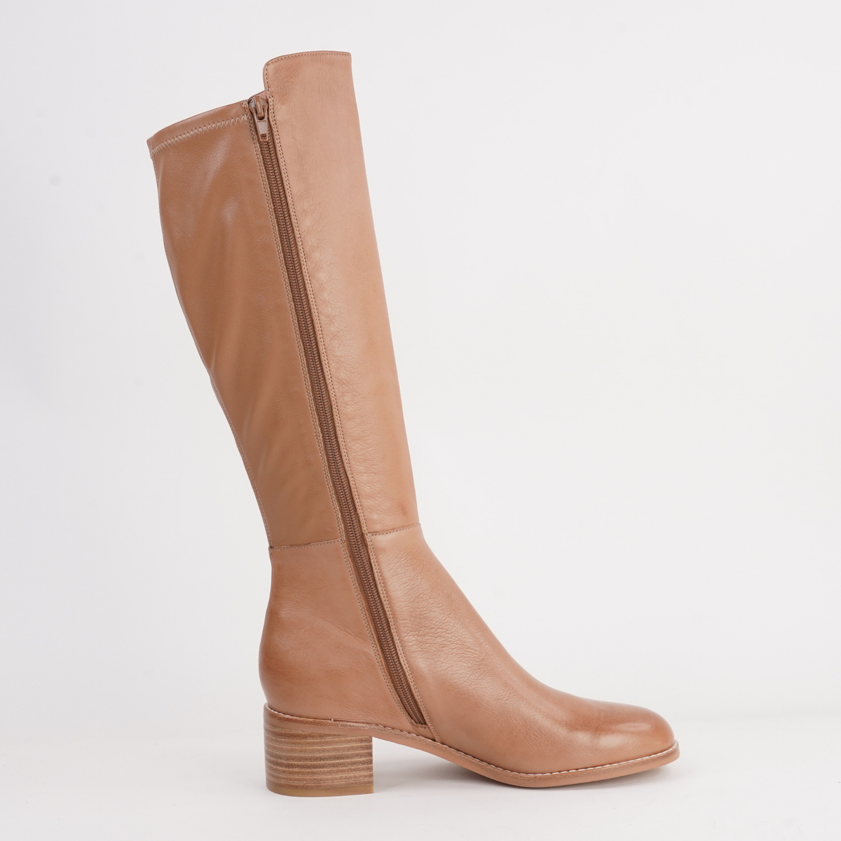 Ronel Dark Tan Leather Boots - DJANGO AND JULIETTE | Shouz
