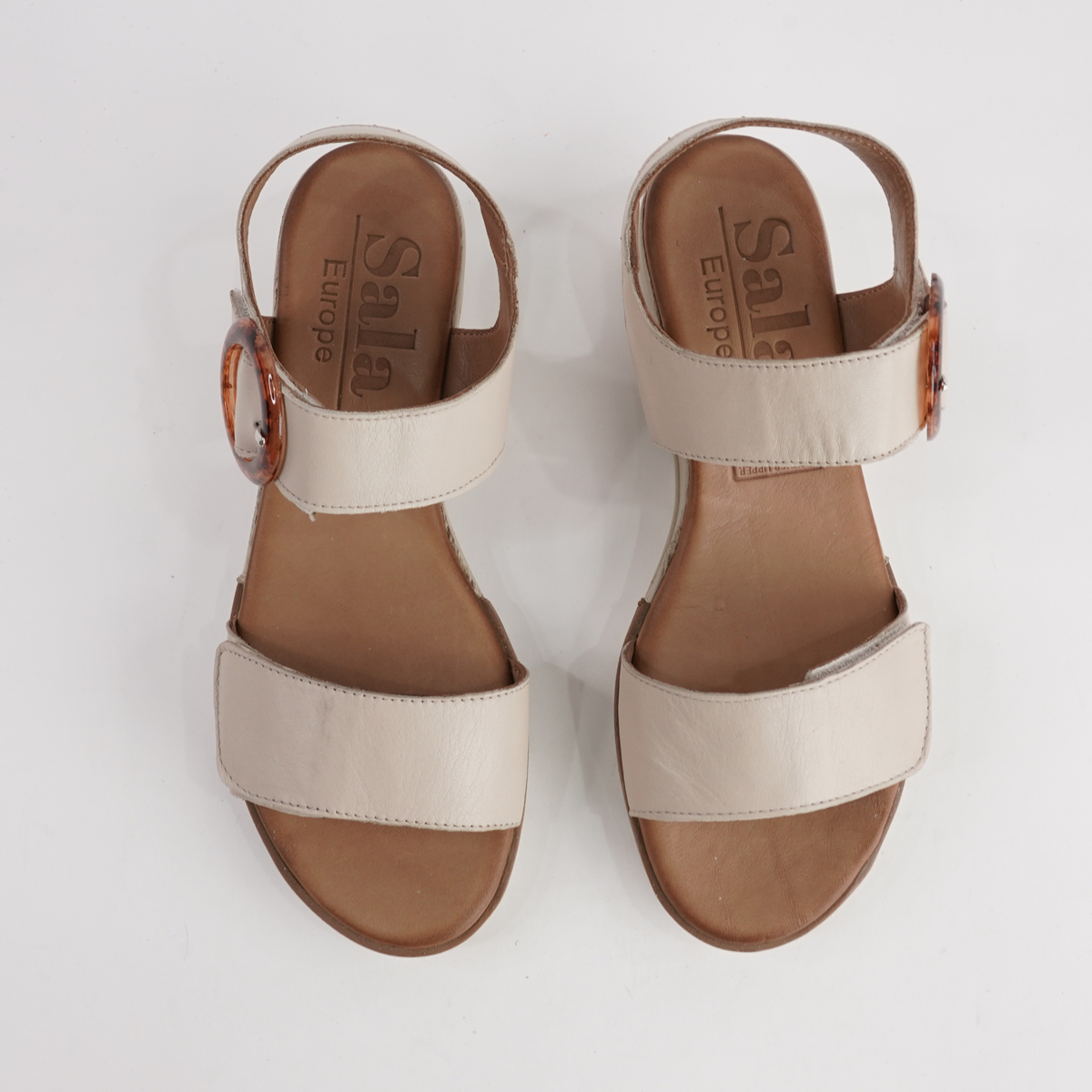 Diana Bone Leather Sandals - SALA | Shouz