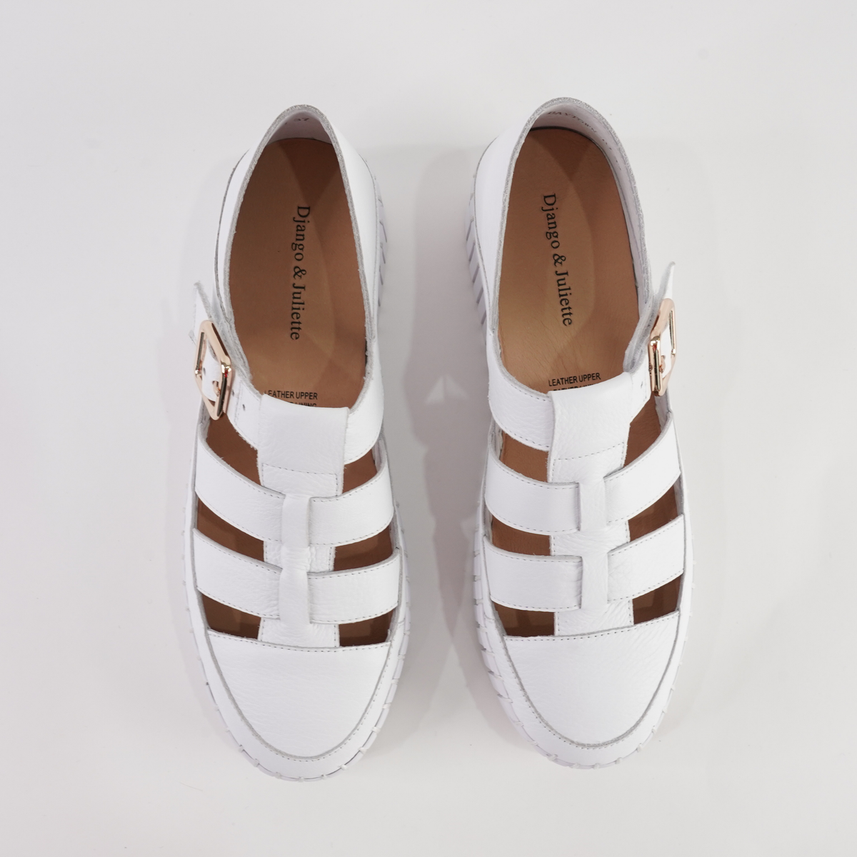 Baytown White Leather Sneakers - DJANGO AND JULIETTE | Shouz