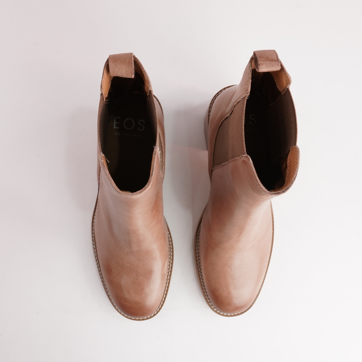 Chai Latte Leather Ankle Boots - EOS FOOTWEAR | Shouz