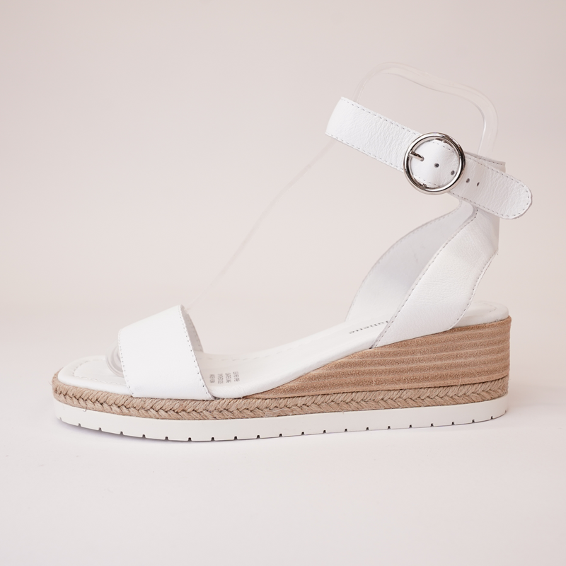 Irish White Leather Sandals