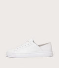 Oskher White Leather Sneakers