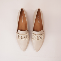 Socoros Almond Leather Loafers