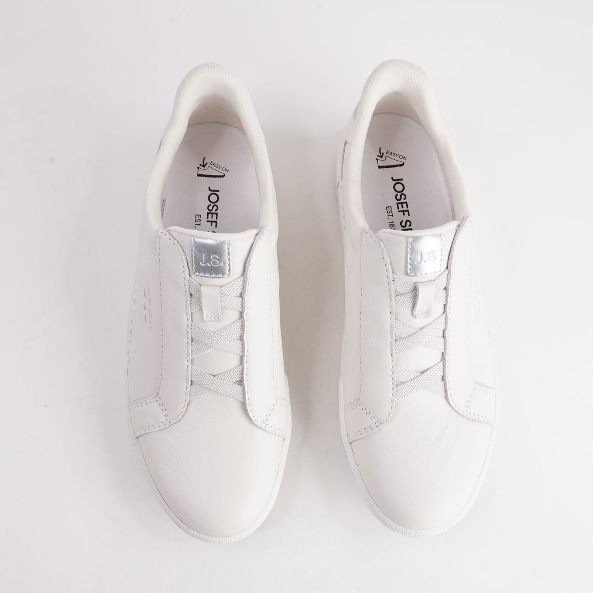 Claire 33 Weiss Leather Sneakers - JOSEF SEIBEL | Shouz