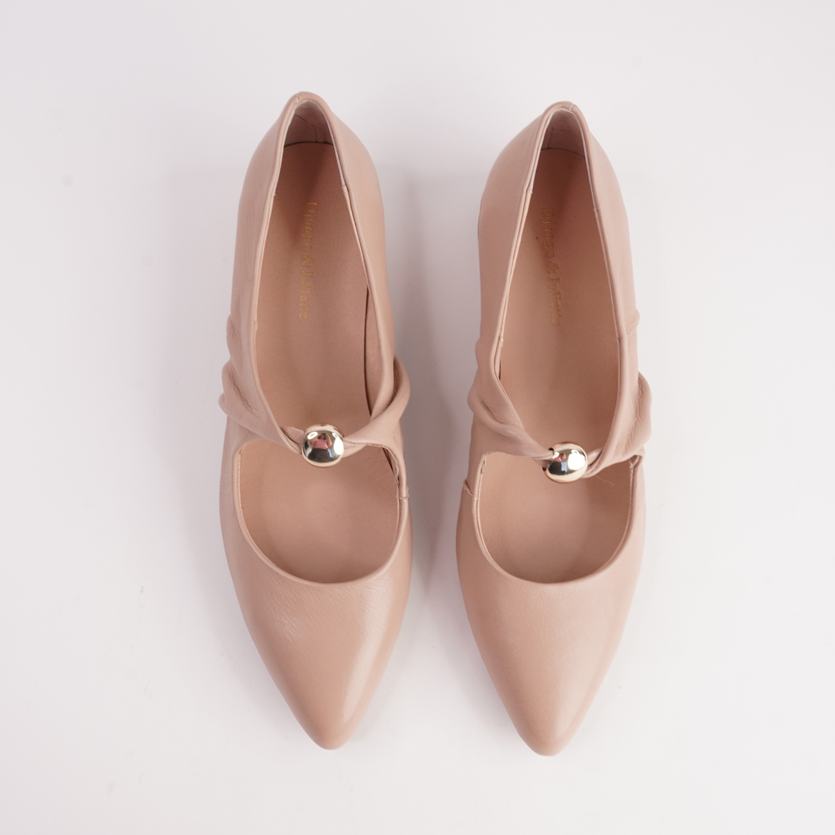Estrela Cappuccino Leather Flats - DJANGO AND JULIETTE | Shouz