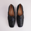 Kendill Black Leather Heeled Loafers