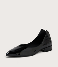 Ewa Black Patent Leather Ballet Flats