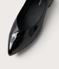 Ewa Black Patent Leather Ballet Flats