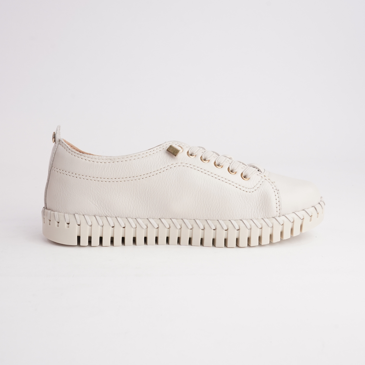 Sonia Off White Leather Sneakers - NU BY NEO | Shouz