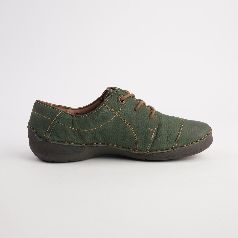 Fergey 20 Grun Leather Lace Up Flats