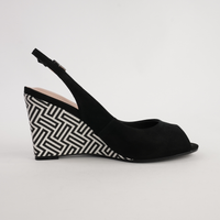 Bryce Black Nubuck Leather Heels