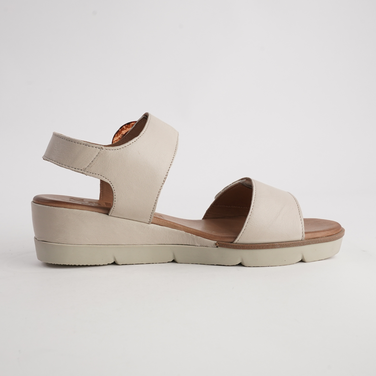 Diana Bone Leather Sandals - SALA | Shouz