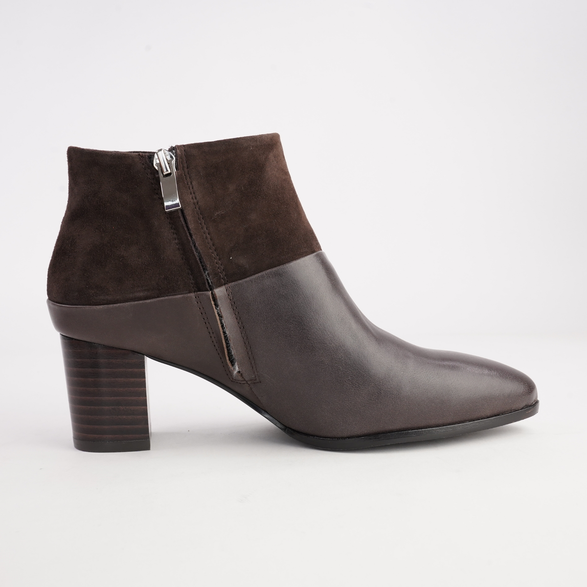 Blumas Choc Leather/ Choc Suede Boots - DJANGO AND JULIETTE | Shouz