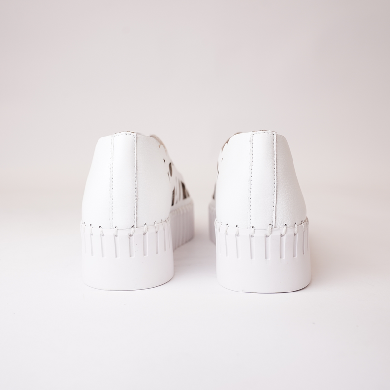 Bello White Leather Sneakers