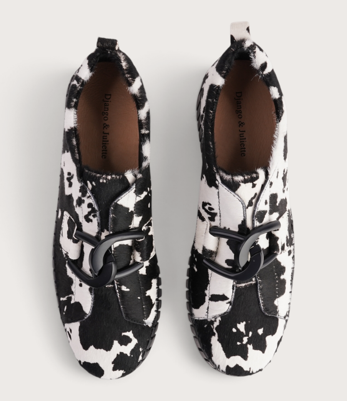 Breeza Black and White/Cow Pony/Black Sole Sneakers