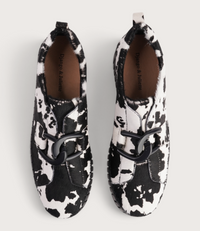 Breeza Black and White/Cow Pony/Black Sole Sneakers