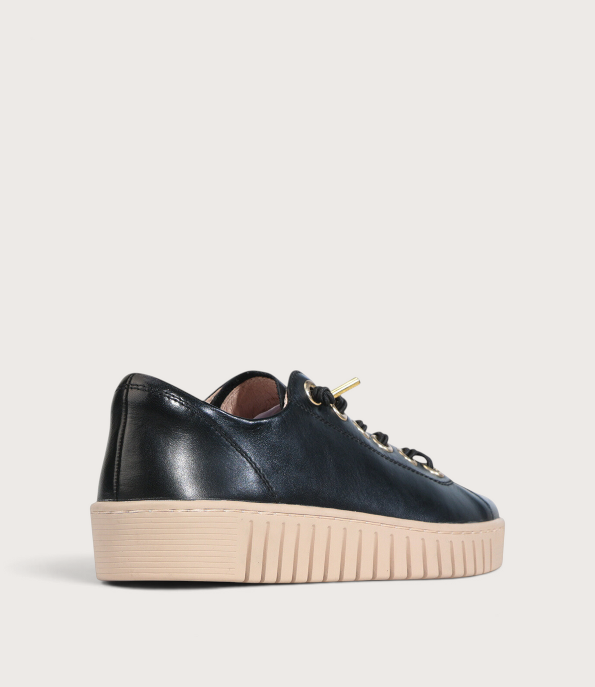 Tinara Black Leather Sneakers