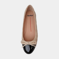 Belie Black Patent/ Cream Leather Ballet Flats