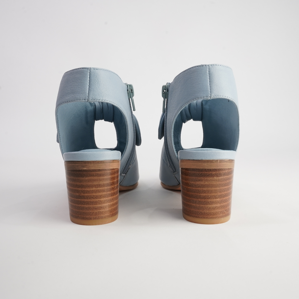 Banana Denim Leather Heels - DJANGO AND JULIETTE | Shouz