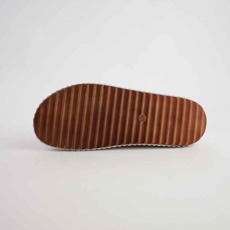 Solena Dark Olive Leather Slides