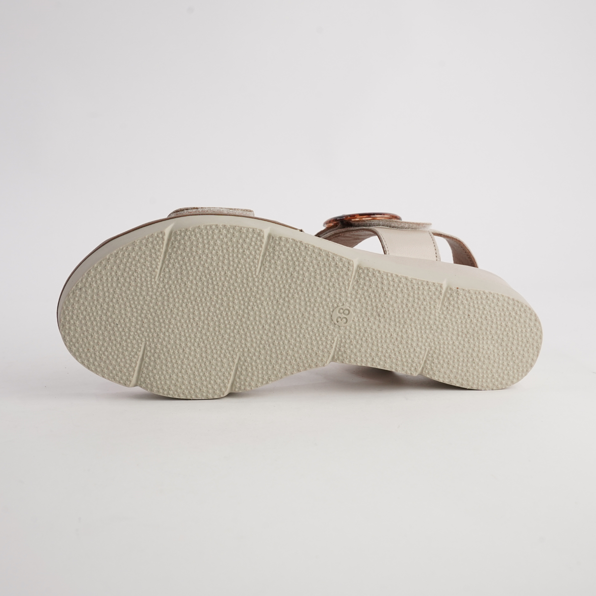 Diana Bone Leather Sandals - SALA | Shouz