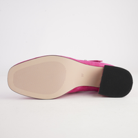 Podium Hot Pink Suede Heels - BRESLEY | Shouz