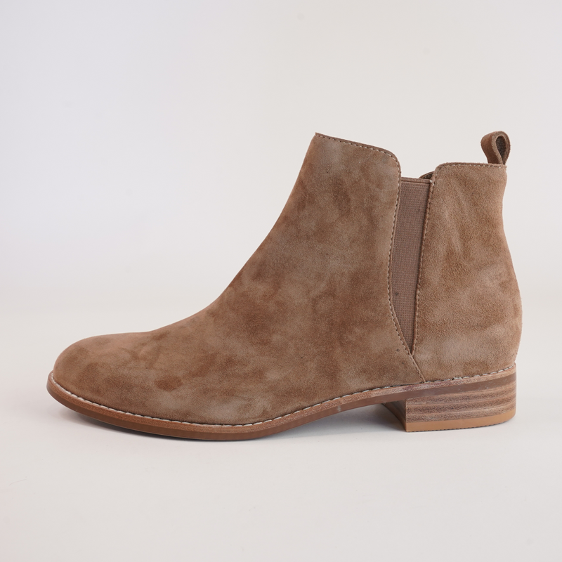 Nakta Light Choc Suede Leather Ankle Boots