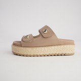 Bowers Stone Leather Slides - MOLLINI | Shouz