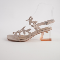 Morine Nude Leather Heels