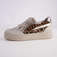 Nevyle Almond Multi Leather Sneakers - DJANGO AND JULIETTE | Shouz