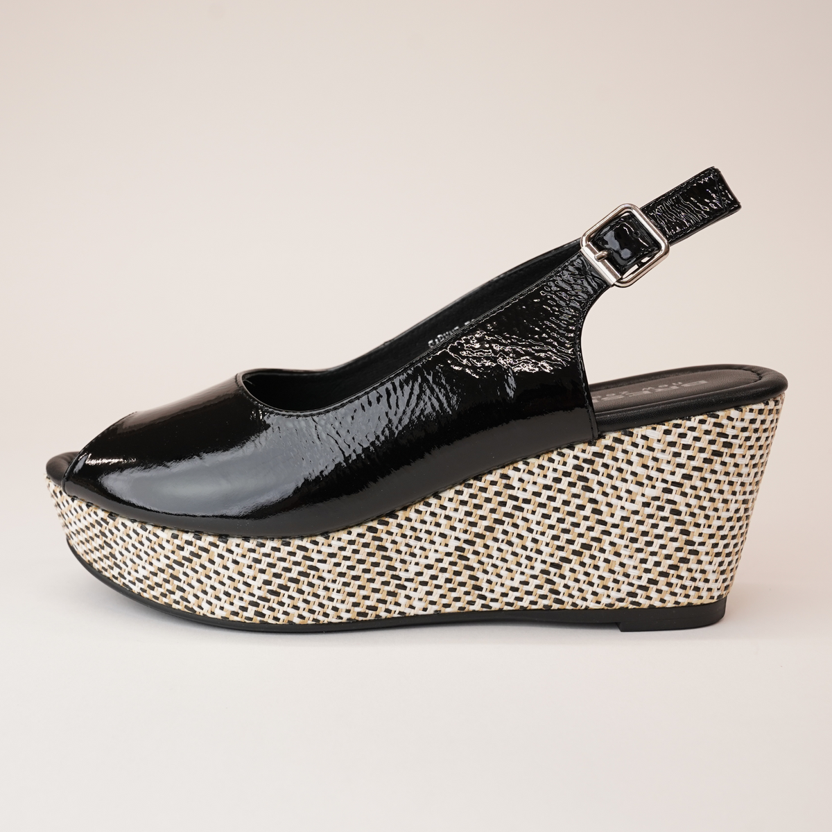Sabyne Black Patent Wedges - BRESLEY | Shouz