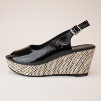 Sabyne Black Patent Wedges