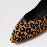 Ewa Light Tan Leopard Pony Leather Ballet Flats - DJANGO AND JULIETTE | Shouz