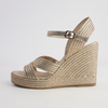 Emarson Gold Rope Espadrille Wedges