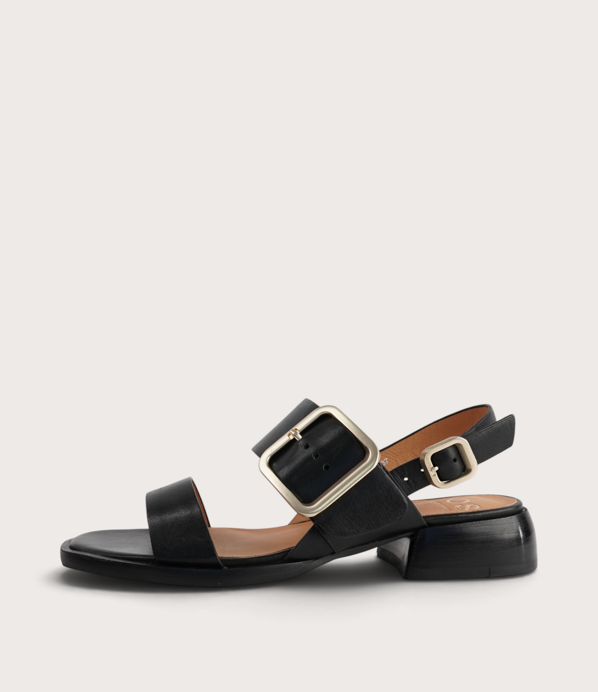 Ikam Black Leather Sandals