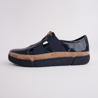 Teni Navy Patent/ Navy Sole Leather Sneakers