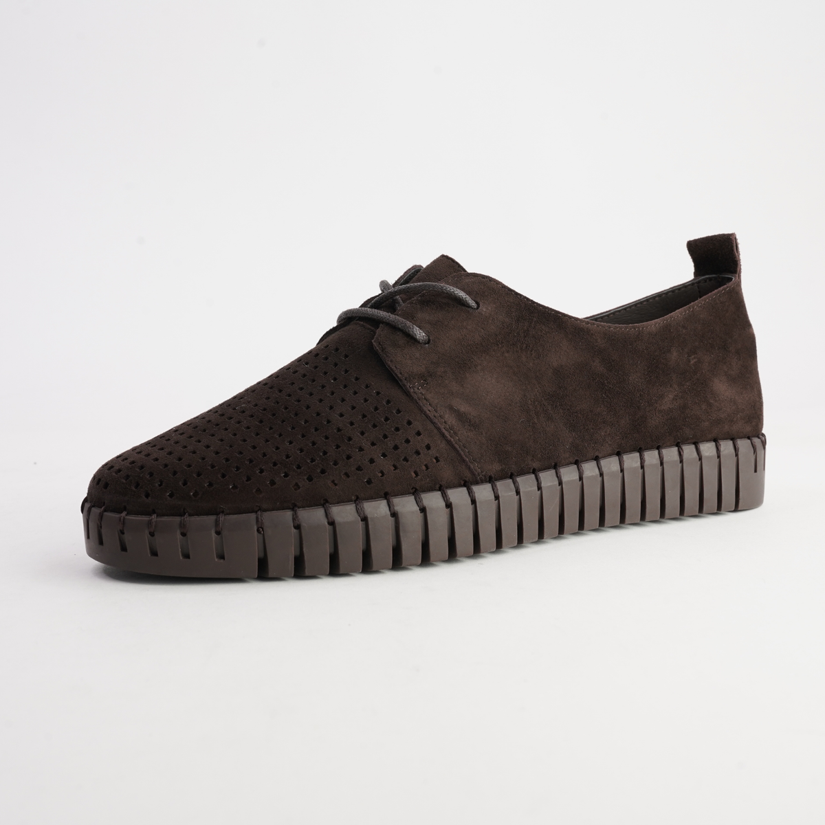 Huston Choc Suede Leather Sneakers - DJANGO AND JULIETTE | Shouz