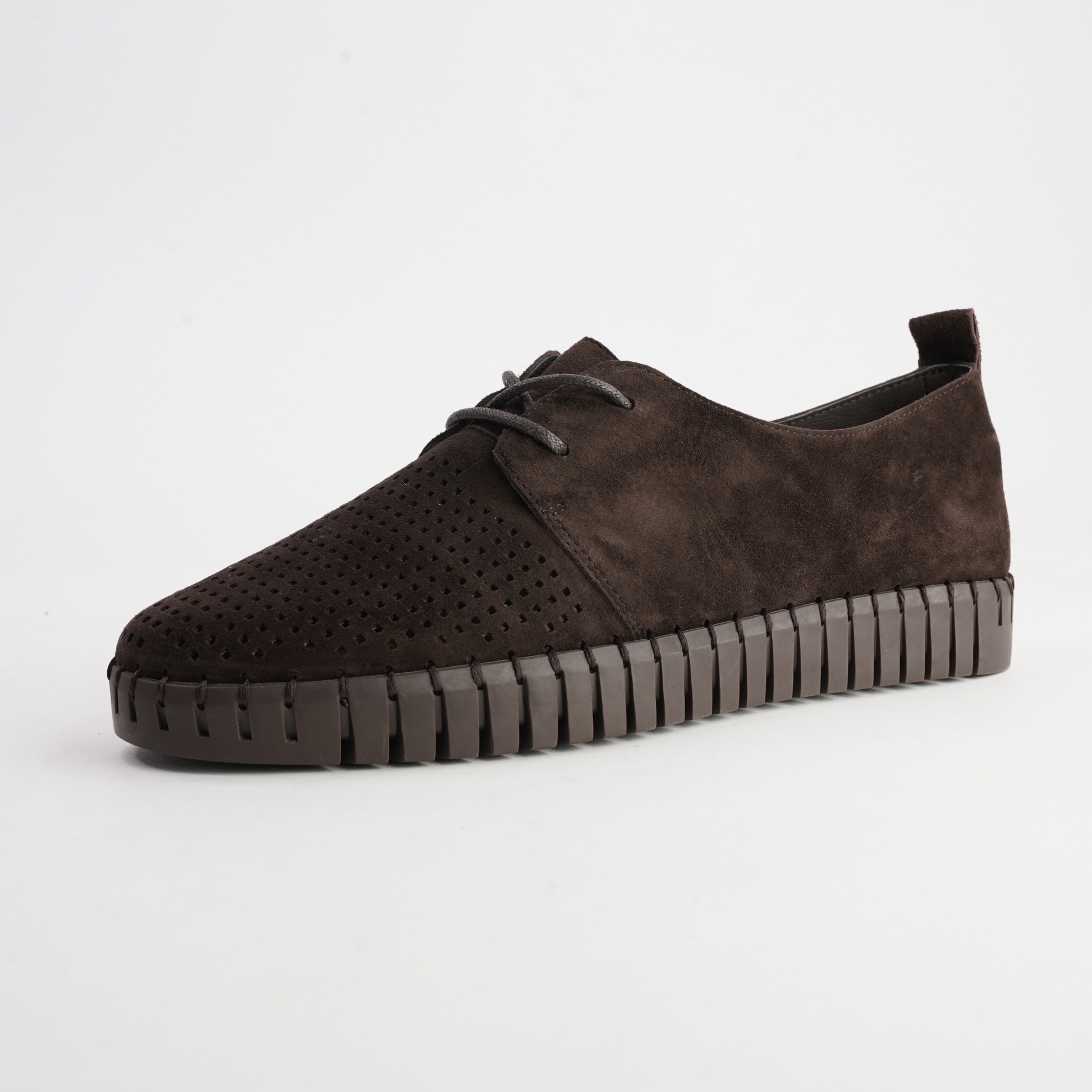 Huston Choc Suede Leather Sneakers - DJANGO AND JULIETTE | Shouz