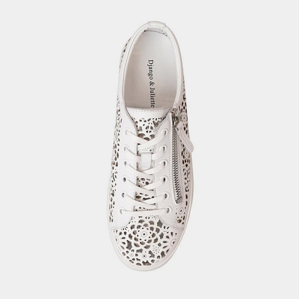 Leitha White Leather Sneakers - DJANGO AND JULIETTE | Shouz