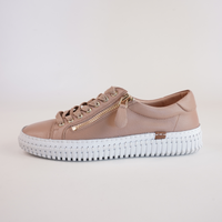 Jonza Latte Leather Sneakers