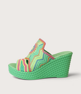 Eilam Lime Multi Leather Heels