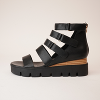 Raafe Black / Natural Leather Sandals