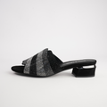Tonda Black Multi Suede Heels