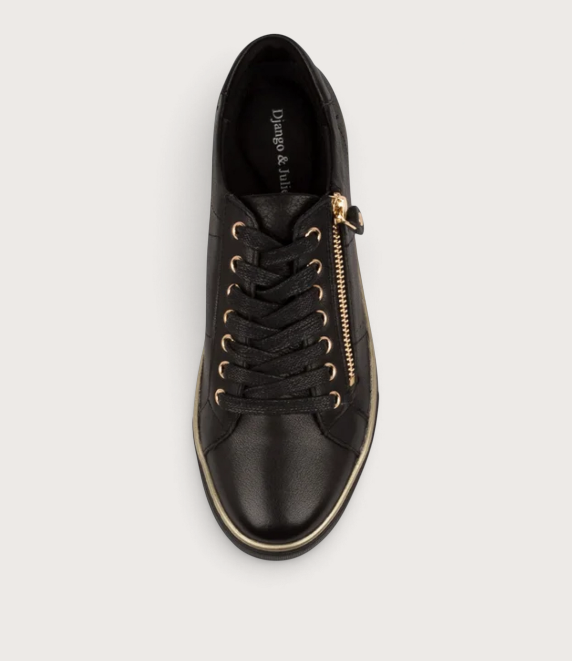 Froggy Black Leather Sneakers