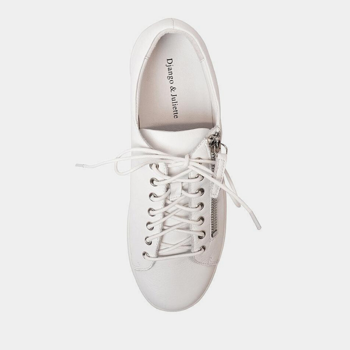 Laila White Leather Sneakers - DJANGO AND JULIETTE | Shouz