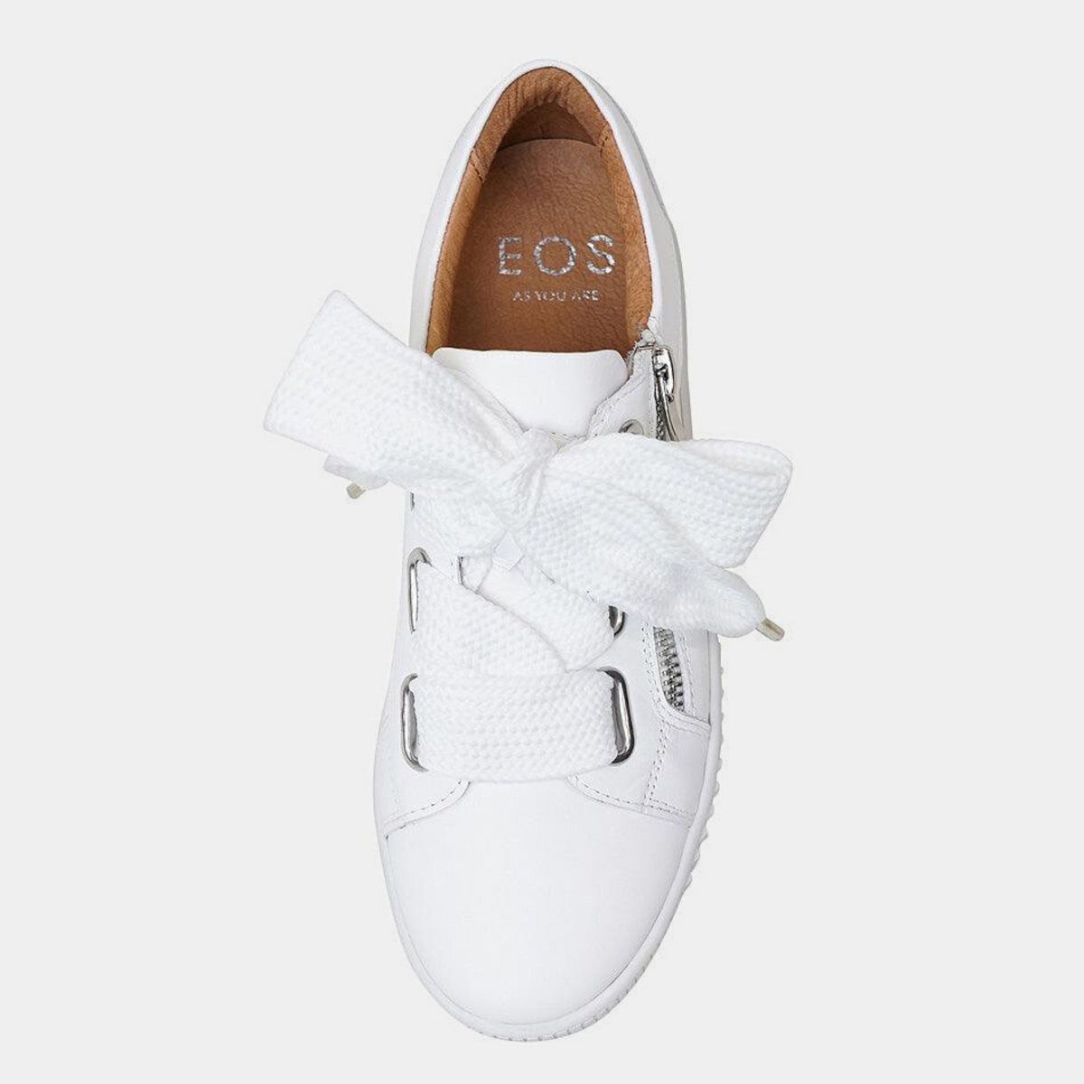 Jovi White Leather Sneakers - EOS FOOTWEAR | Shouz