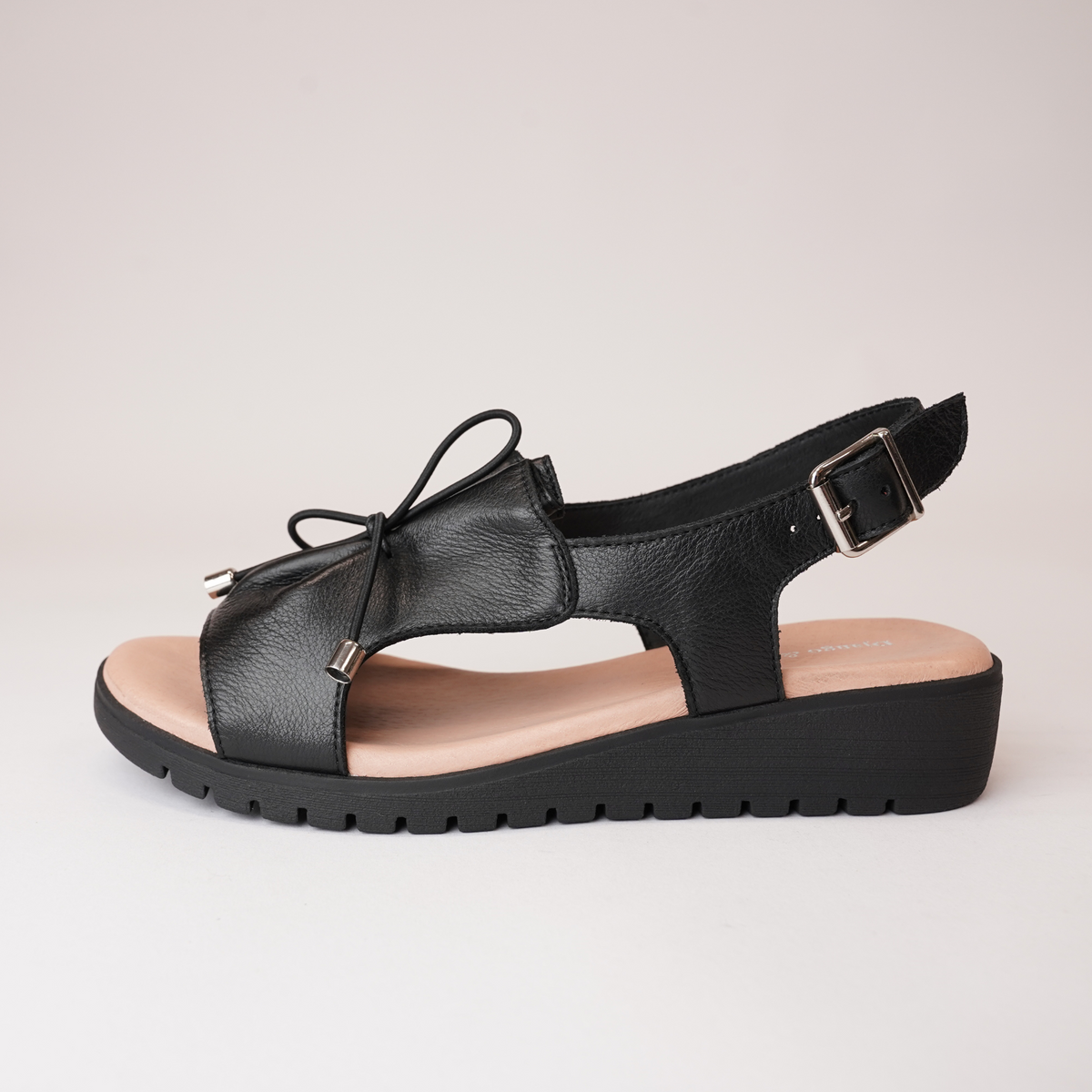 Malika Black Leather Sandals - DJANGO AND JULIETTE | Shouz