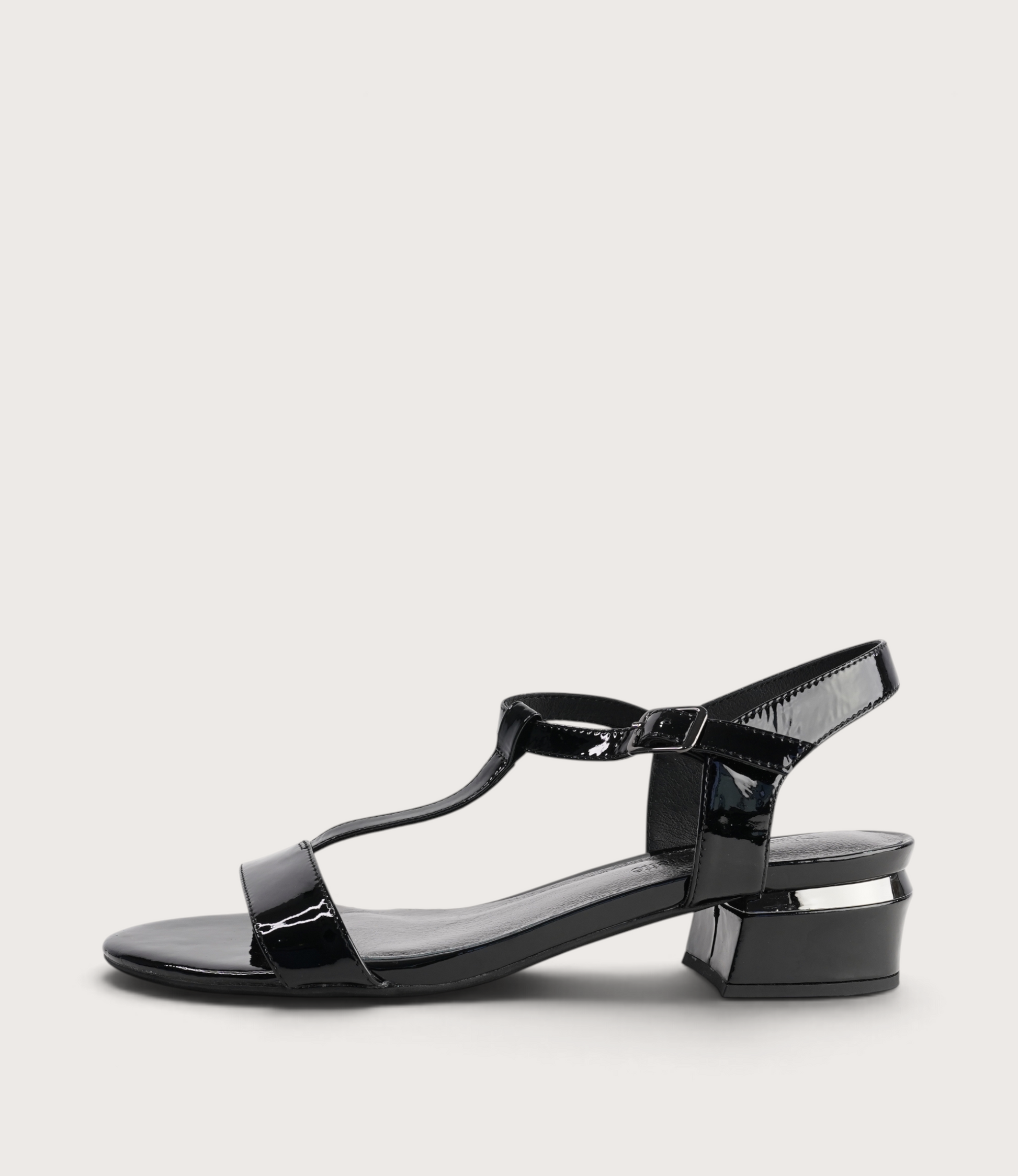 Taner Black Patent Leather Heels