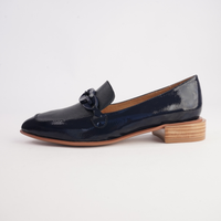 Elliotts Navy Patent/ Navy Leather Loafers - DJANGO AND JULIETTE | Shouz